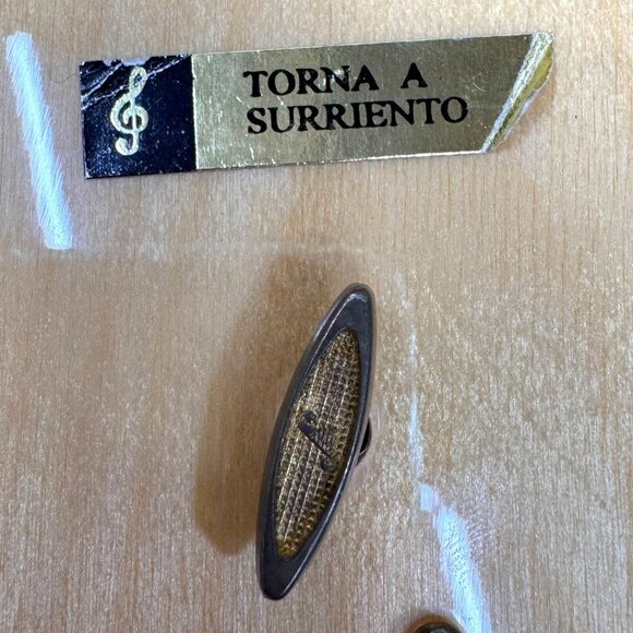 Vintage Italian Inlaid Wood Music Jewelry Box Mayflower Sorrento Yellow Flowers - Picture 6 of 13